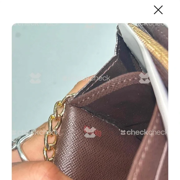 Louis Vuitton Brown Checkered Clutch - Picture 4 of 5